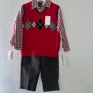TFW Kid’s Boys Dress Outfit 3 Piece Set Size 2T